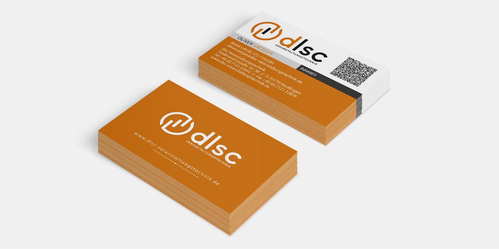 DLSC Veranstaltungstechnik Visitenkarten by Hirschburg Werbeagentur