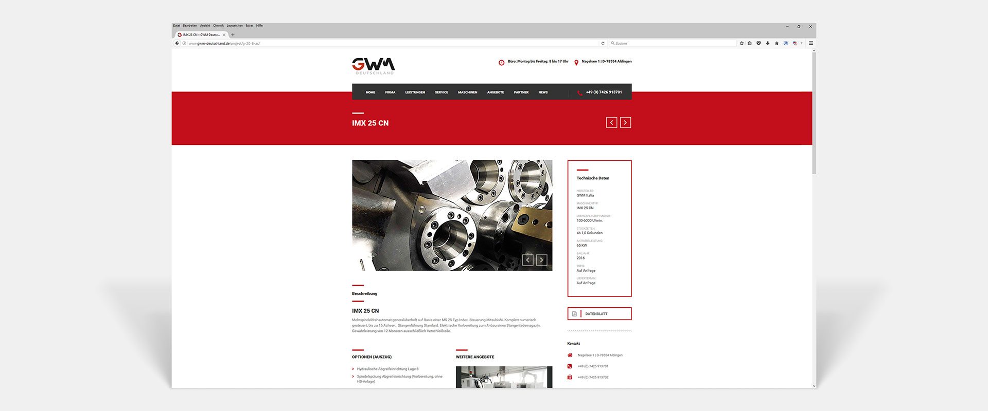 GWM Deutschland GmbH Responsive Website Angebote by Hirschburg Werbeagentur