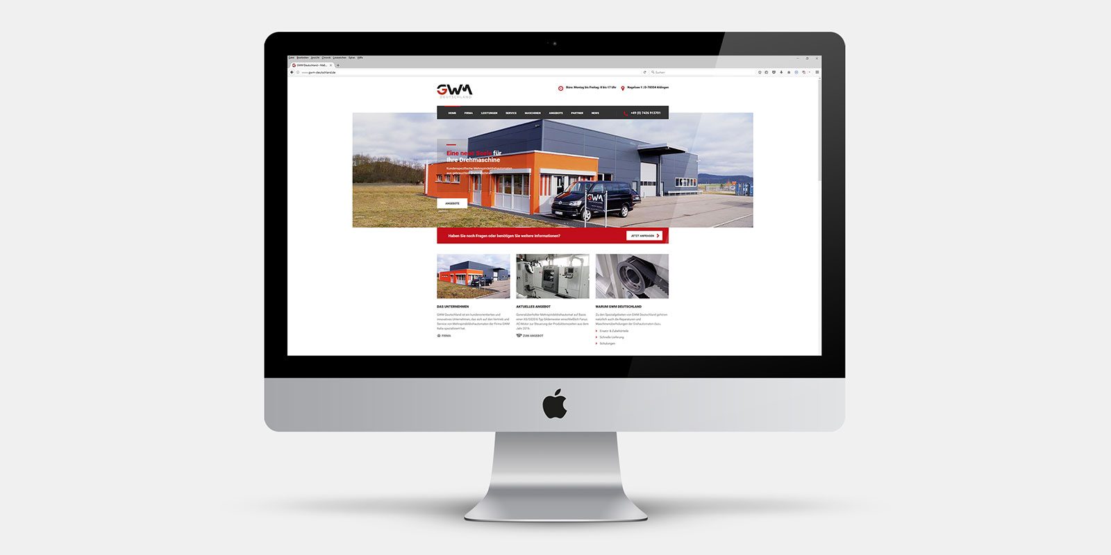 GWM Deutschland GmbH Responsive Website Home by Hirschburg Werbeagentur